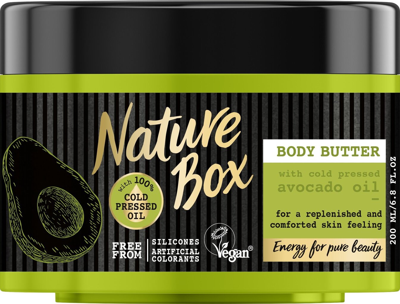 Vartaloöljy Nature box Avocado, 200 ml hinta ja tiedot | Vartalovoiteet ja -emulsiot | hobbyhall.fi