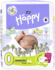 Vaipat lapsille Bella Baby Happy Flexi Fit, vastasyntynyt 2 kg, 46 kpl hinta ja tiedot | Happy Vauvan hoito | hobbyhall.fi