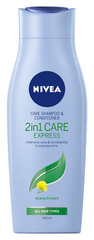 Shampoo Nivea 2 in 1 Express Care, 400 ml hinta ja tiedot | Nivea Hiustenhoitotuotteet | hobbyhall.fi