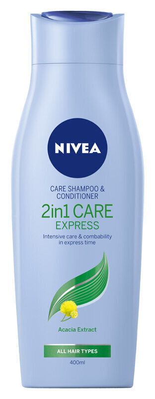 Shampoo Nivea 2 in 1 Express Care, 400 ml hinta ja tiedot | Shampoot | hobbyhall.fi