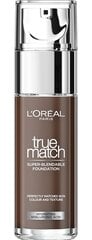 Meikkivoide L'Oreal Paris True Match Liquid Foundation, 12N Ebony, 30 ml hinta ja tiedot | Meikkivoiteet ja puuterit | hobbyhall.fi