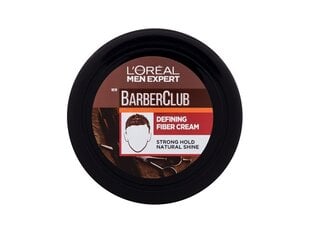 Hiusvoide L'Oreal Paris Men Expert Barberclub Defining Fiber Cream miehille, 75 ml hinta ja tiedot | Kampaamotuotteet | hobbyhall.fi