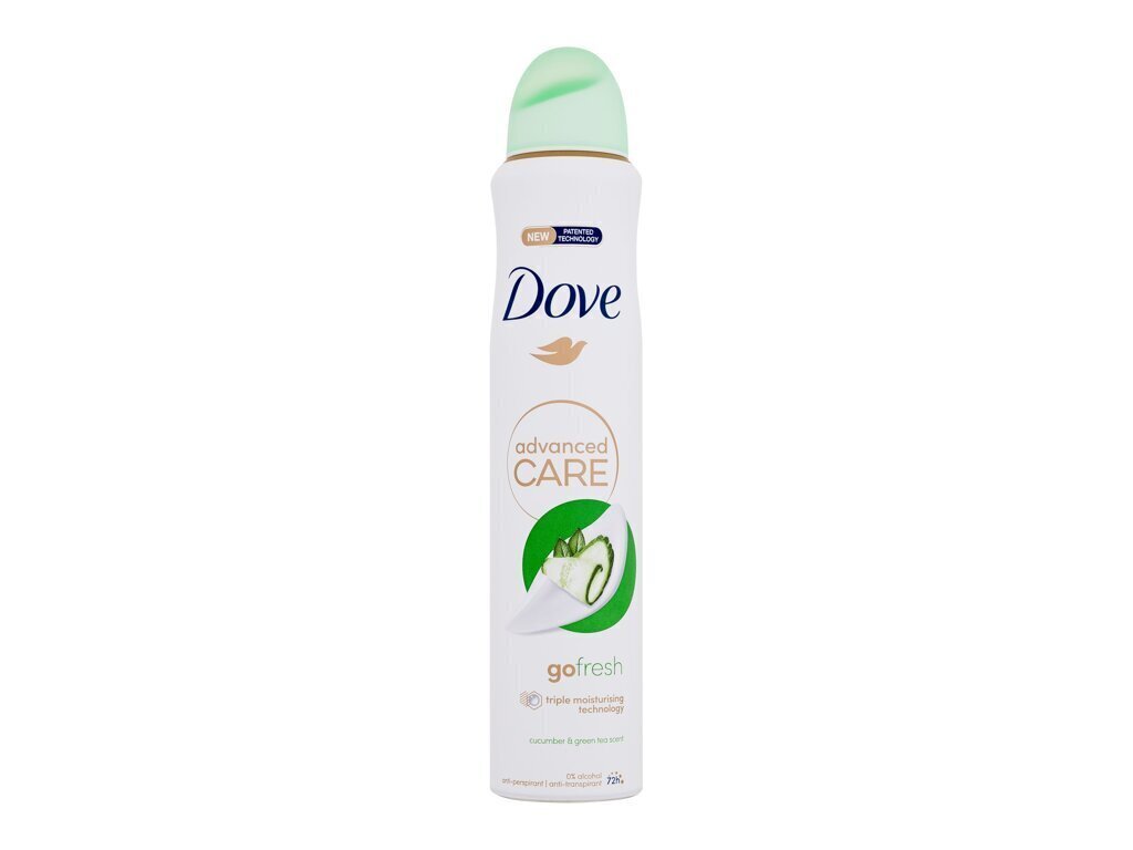 Antiperspirantti Dove Advanced Care Go Fresh Kurkku & Vihreä Tee, 200 ml hinta ja tiedot | Deodorantit | hobbyhall.fi