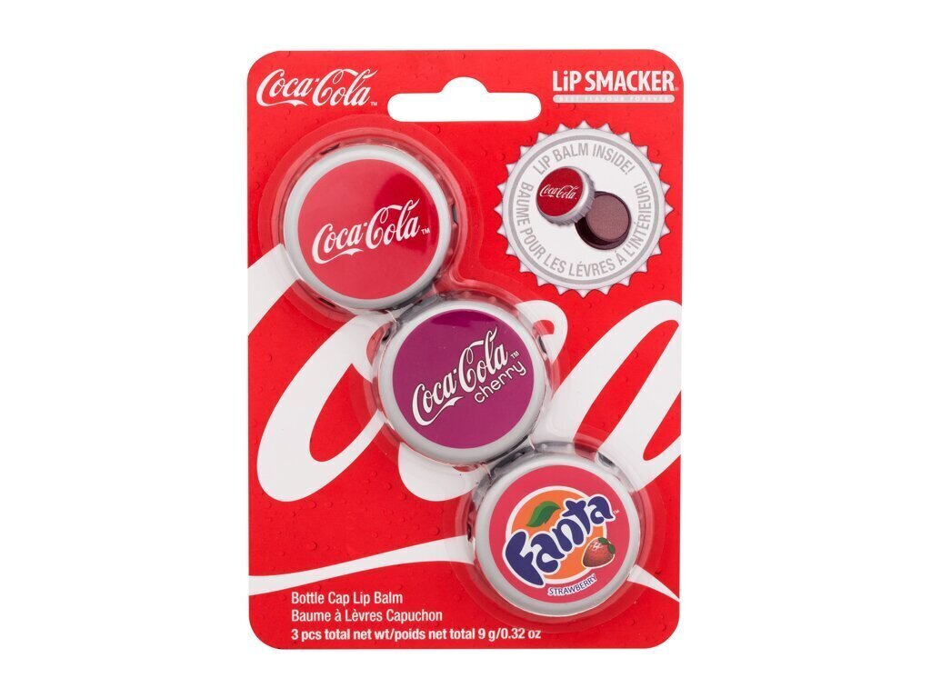 Huulivoiteet lapsille Lip Smacker Coca Cola, 3 kpl. hinta ja tiedot | Lasten ja äitiysajan kosmetiikka | hobbyhall.fi