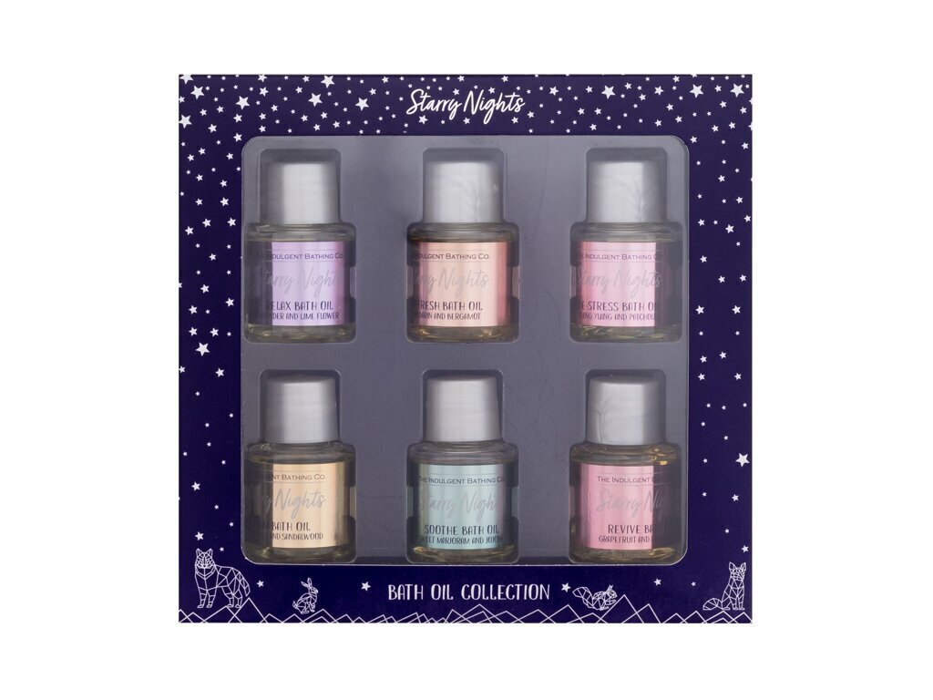 Suihkuöljysetti The Indulgent Bathing Co Starry Nights, 6x15 ml hinta ja tiedot | Suihkusaippuat ja suihkugeelit | hobbyhall.fi