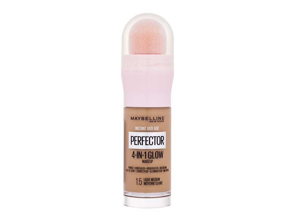 Peitevoide Maybelline Instant 1,5 Anti-Age Perfector, 4-in-1, 1,5 Light Medium, 20 ml hinta ja tiedot | Meikkivoiteet ja puuterit | hobbyhall.fi