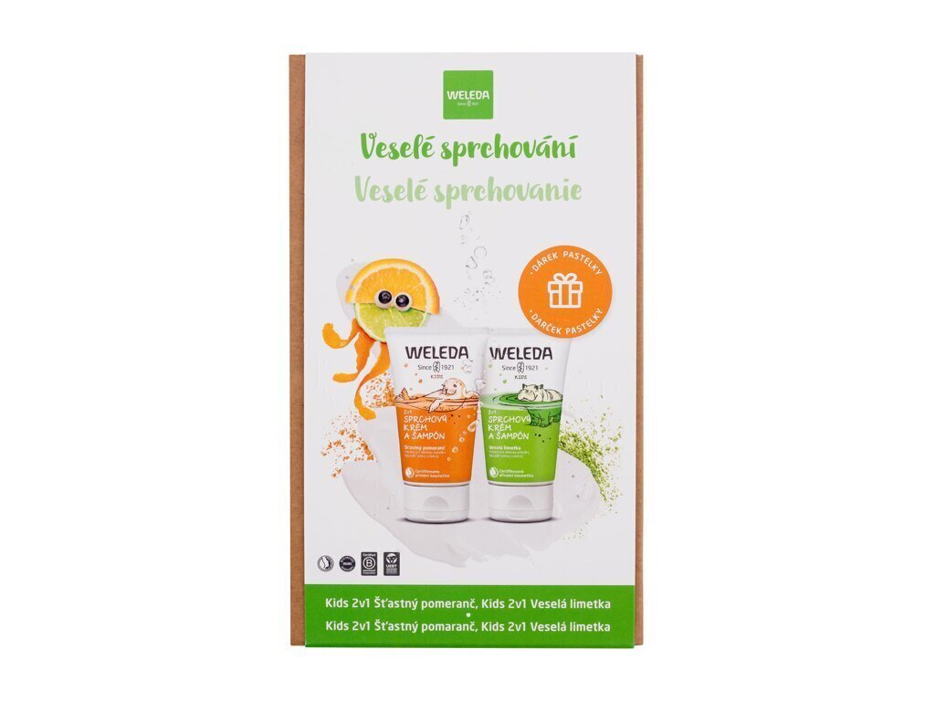 Vartalonhoitosetti lapsille Weleda Happy Shower, 300 ml hinta ja tiedot | Suihkusaippuat ja suihkugeelit | hobbyhall.fi