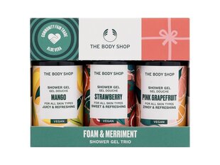 Suihkugeelisetti The Body Shop Foam & Merriment Shower Gel Trio naisille, 3 kpl. hinta ja tiedot | The Body Shop Hajuvedet ja kosmetiikka | hobbyhall.fi