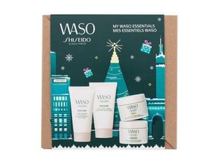 Kosmetiikkasetti Shiseido Waso Holiday Kit: puhdistusaine, 30 ml + voide, 15 ml + naamio, 15 ml + naamio, 30 ml hinta ja tiedot | Kasvojen puhdistusaineet | hobbyhall.fi