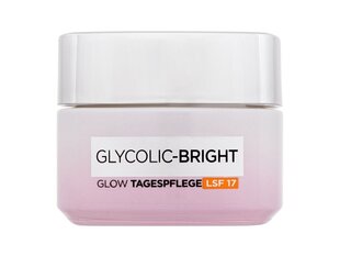 Kirkastava päivävoide L'Oréal Paris Glycolic-Bright Glowing Cream Day, 50 ml hinta ja tiedot | Kasvovoiteet | hobbyhall.fi