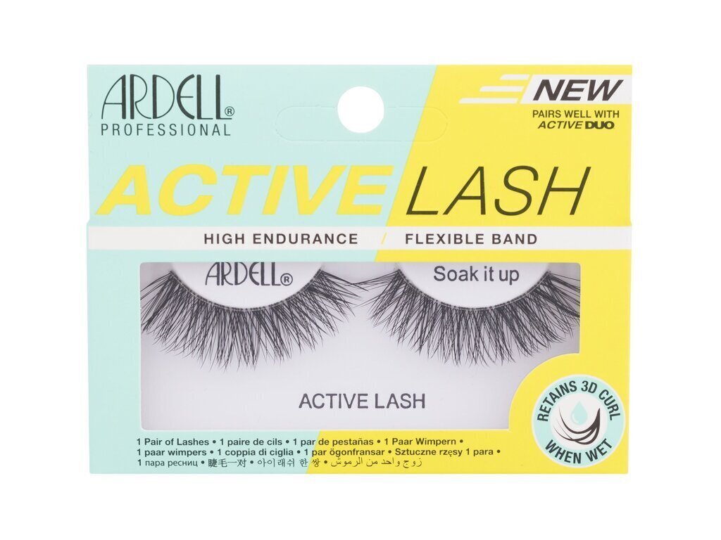 Keinotekoiset silmäripset Ardell False Eyelashes Active Lash, Soak it Up hinta ja tiedot | Irtoripset ja ripsentaivuttimet | hobbyhall.fi