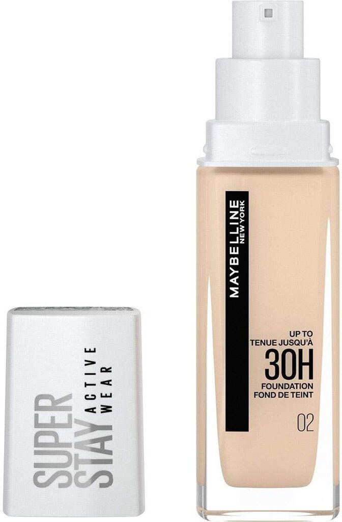 Meikkivoide Maybelline New York Foundation, 02 Naked Ivory Porcelaine, 30 ml hinta ja tiedot | Meikkivoiteet ja puuterit | hobbyhall.fi