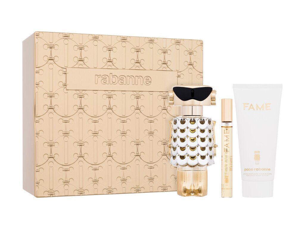 Setti Paco Rabanne Fame naisille: parfum EDP 80+10 ml + vartalovoide, 100 ml hinta ja tiedot | Naisten hajuvedet | hobbyhall.fi