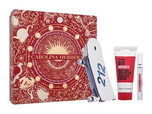 Sarja Carolina Herrera 212 Heroes miehille: spray EDT, 90+10 ml + suihkugeeli, 100 ml hinta ja tiedot | Miesten hajuvedet | hobbyhall.fi