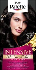 Hiusväri Palette Poly Intense Oil Care Color, 900 Musta, 187 g hinta ja tiedot | Hiusvärit | hobbyhall.fi