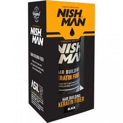 Nishman Hair Building Keratin Fiber, musta, 21 g hinta ja tiedot | Kampaamotuotteet | hobbyhall.fi
