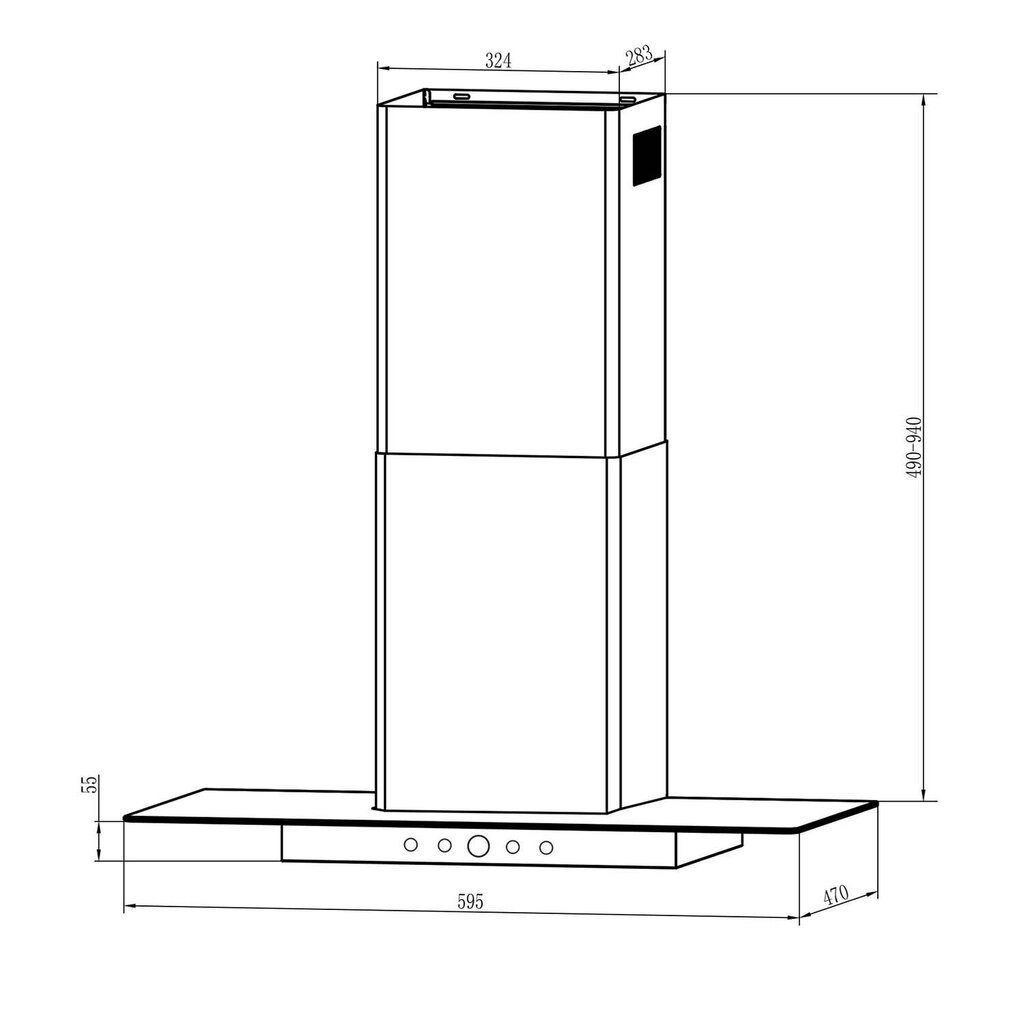 Liesituuletin 60 cm, musta hinta ja tiedot | Liesituulettimet | hobbyhall.fi