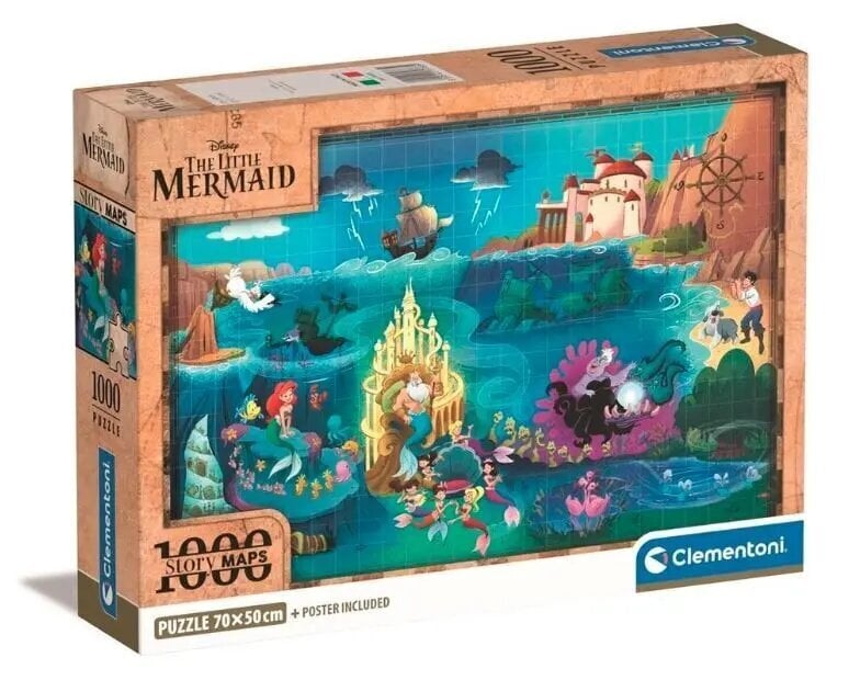 Palapeli 1000 Pieces Kompakti Disney Kartat Pieni Merenneito hinta ja tiedot | Palapelit | hobbyhall.fi