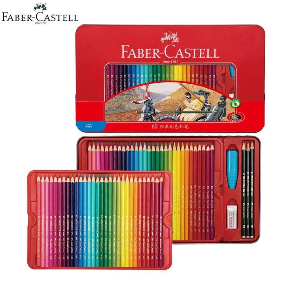 Värikynä Faber Castell 60 väriä hinta ja tiedot | Taide- ja askartelutarvikkeet | hobbyhall.fi