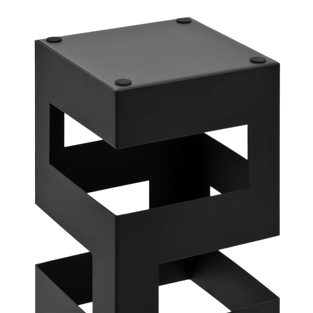 vidaXL Sateenvarjoteline tetris teräs musta hinta ja tiedot | Sisustustuotteet | hobbyhall.fi