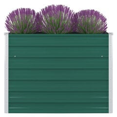 vidaXL Korotettu puutarhalaatikko 100x100x77cm galvanoitu teräs vihreä hinta ja tiedot | Kukkaruukut | hobbyhall.fi