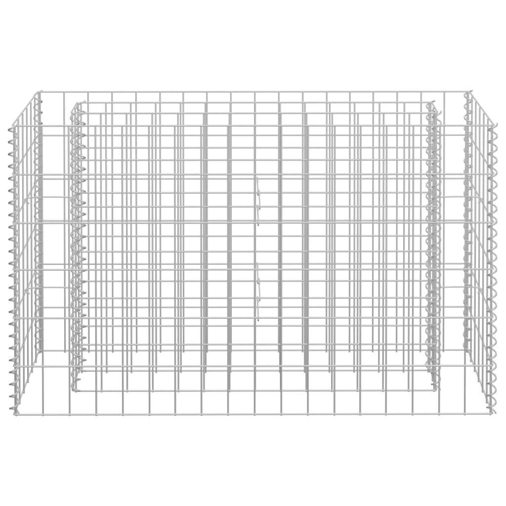 vidaXL Korotettu kivikori/kukkalaatikko galvanoitu teräs 90x30x60 cm hinta ja tiedot | Kukkaruukut | hobbyhall.fi