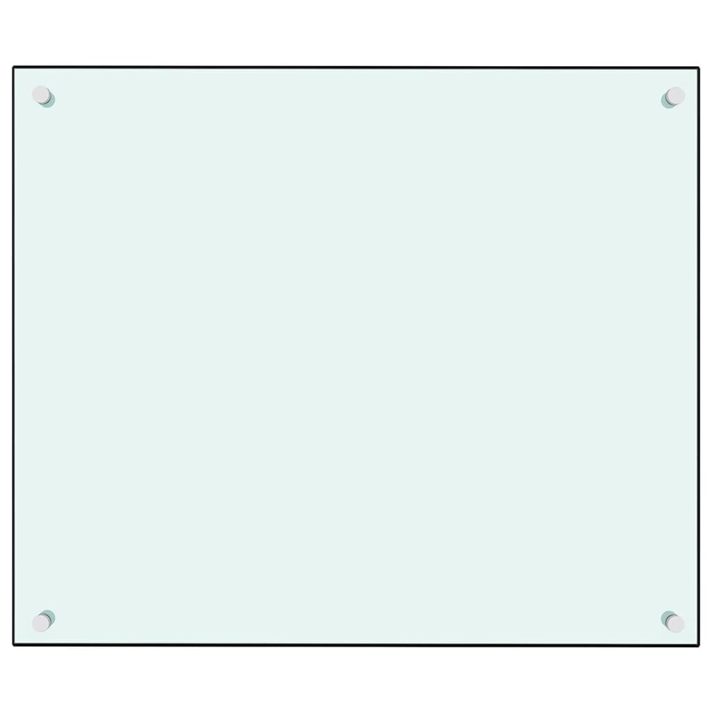 vidaXL Keittiön roiskesuoja valkoinen 70x60 cm karkaistu lasi hinta ja tiedot | Keittiökalusteiden lisätarvikkeet | hobbyhall.fi