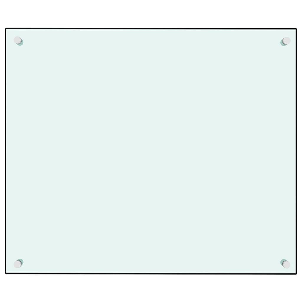 vidaXL Keittiön roiskesuoja valkoinen 70x60 cm karkaistu lasi hinta ja tiedot | Keittiökalusteiden lisätarvikkeet | hobbyhall.fi