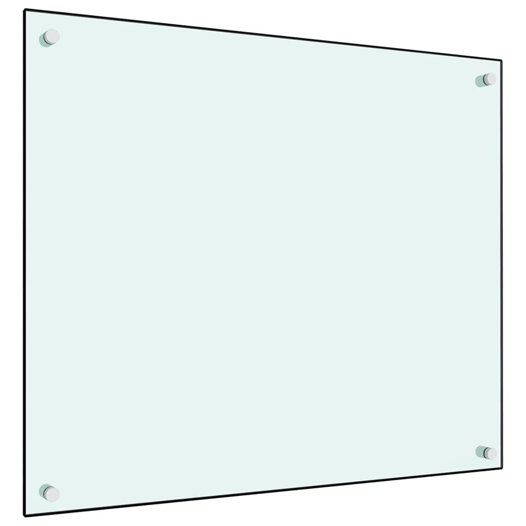 vidaXL Keittiön roiskesuoja valkoinen 70x60 cm karkaistu lasi hinta ja tiedot | Keittiökalusteiden lisätarvikkeet | hobbyhall.fi