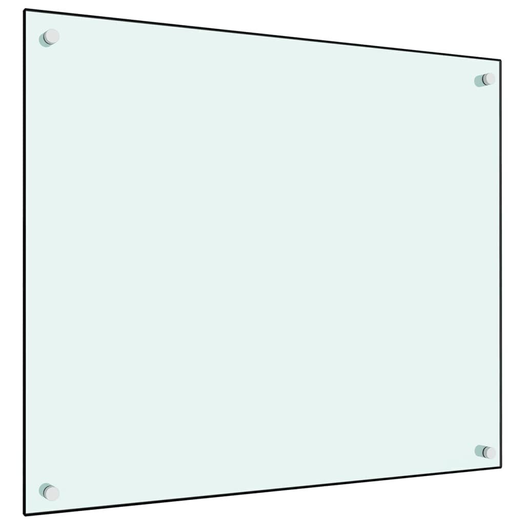 vidaXL Keittiön roiskesuoja valkoinen 70x60 cm karkaistu lasi hinta ja tiedot | Keittiökalusteiden lisätarvikkeet | hobbyhall.fi