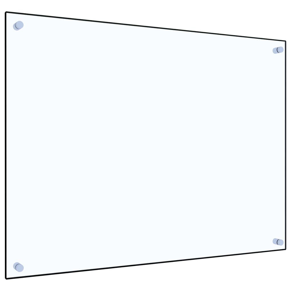 vidaXL Keittiön roiskesuoja läpinäkyvä 80x60 cm karkaistu lasi hinta ja tiedot | Keittiökalusteiden lisätarvikkeet | hobbyhall.fi