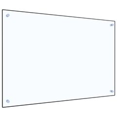 vidaXL Keittiön roiskesuoja läpinäkyvä 90x60 cm karkaistu lasi hinta ja tiedot | Keittiökalusteiden lisätarvikkeet | hobbyhall.fi