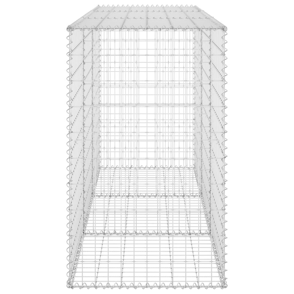 vidaXL Gabion-kivikori kansilla galvanoitu teräs 200x60x100 cm hinta ja tiedot | Aidat ja tarvikkeet | hobbyhall.fi