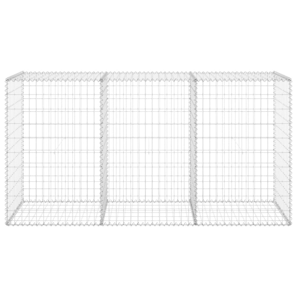 vidaXL Gabion-kivikori kansilla galvanoitu teräs 200x60x100 cm hinta ja tiedot | Aidat ja tarvikkeet | hobbyhall.fi