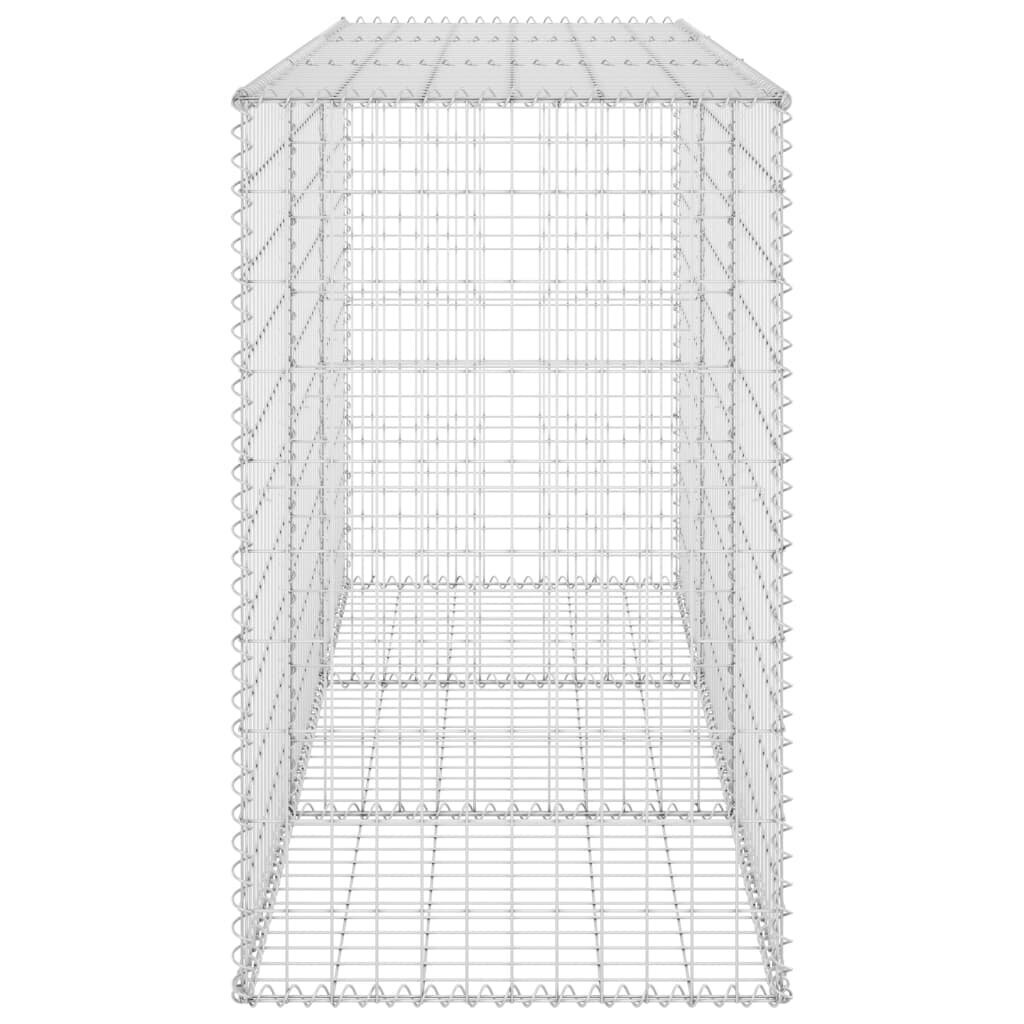 vidaXL Gabion-kivikori kansilla galvanoitu teräs 200x60x100 cm hinta ja tiedot | Aidat ja tarvikkeet | hobbyhall.fi