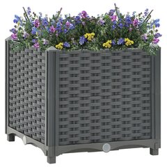 vidaXL Korotettu kukkalaatikko 40x40x38 cm polypropeeni hinta ja tiedot | Kukkalaatikot | hobbyhall.fi