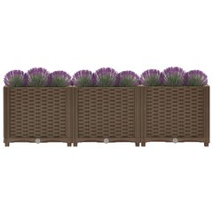 vidaXL Korotettu kukkalaatikko 120x40x38 cm polypropeeni hinta ja tiedot | Istutusruukut ja minikasvihuoneet | hobbyhall.fi