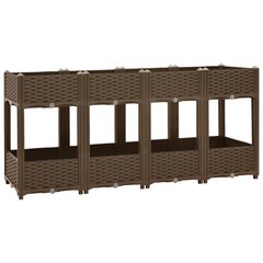 vidaXL Korotettu kukkalaatikko 160x40x71 cm polypropeeni hinta ja tiedot | Istutusruukut ja minikasvihuoneet | hobbyhall.fi