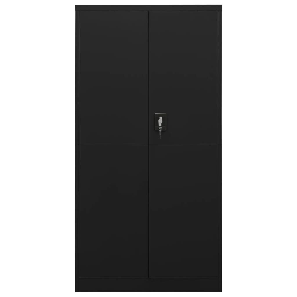 vidaXL Pukukaappi musta 90x40x180 cm teräs hinta ja tiedot | Kaapit | hobbyhall.fi