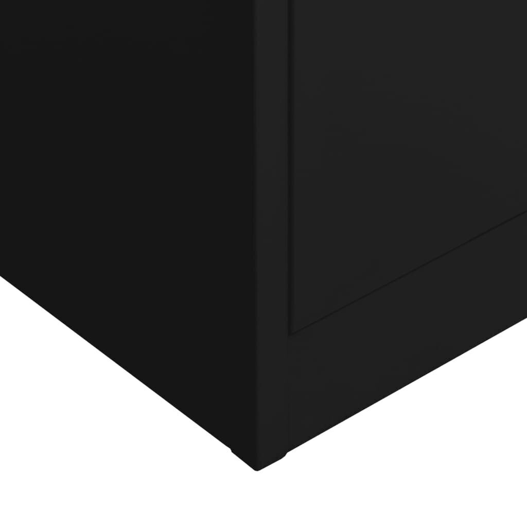 vidaXL Pukukaappi musta 90x40x180 cm teräs hinta ja tiedot | Kaapit | hobbyhall.fi