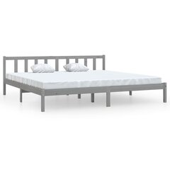 vidaXL Sängynrunko harmaa täysi mänty 180x200 cm 6FT hinta ja tiedot | Sängyt | hobbyhall.fi