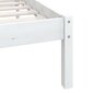 vidaXL Sängynrunko valkoinen täysi mänty 120x190 cm, valkoinen hinta ja tiedot | Sängyt | hobbyhall.fi