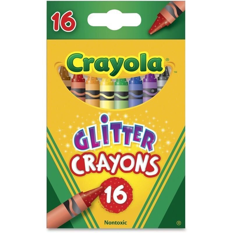 CRAYOLA Glitter-Liidut, 16 Kpl hinta ja tiedot | Taide- ja askartelutarvikkeet | hobbyhall.fi