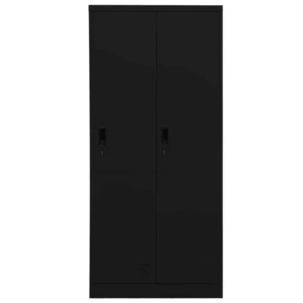 vidaXL Vaatekaappi musta 80x50x180 cm teräs hinta ja tiedot | Kaapit | hobbyhall.fi