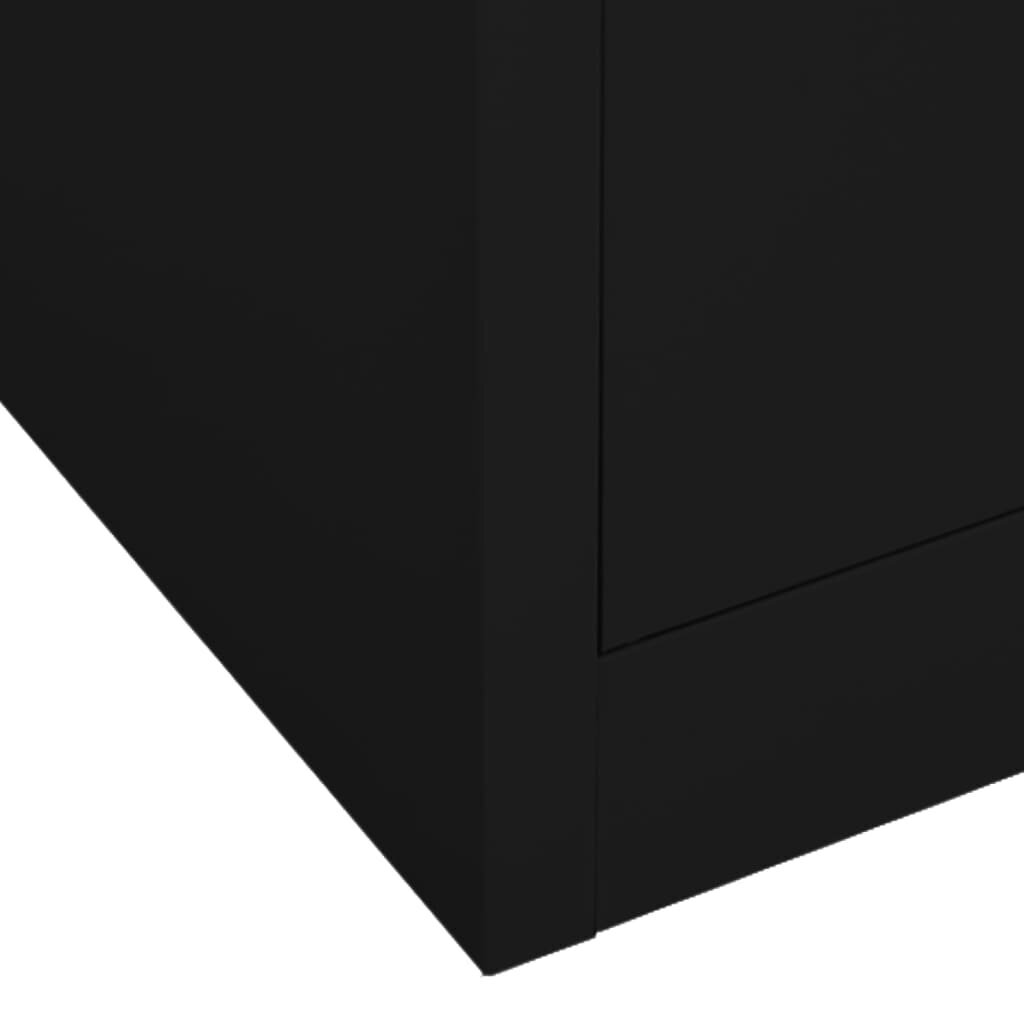 vidaXL Vaatekaappi musta 80x50x180 cm teräs hinta ja tiedot | Kaapit | hobbyhall.fi