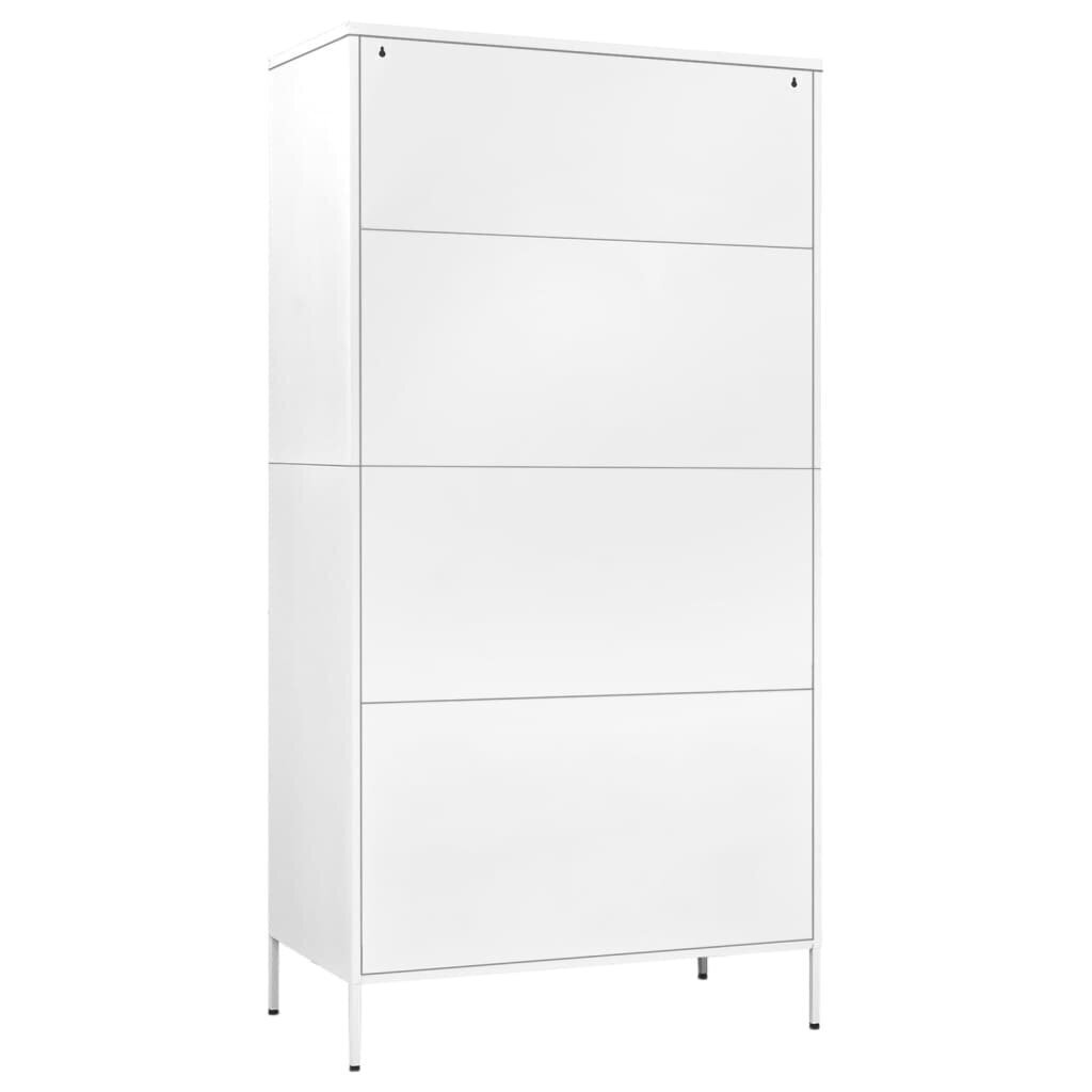 vidaXL Vaatekaappi valkoinen 90x50x180 cm teräs hinta ja tiedot | Kaapit | hobbyhall.fi