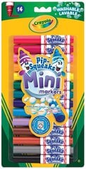 Crayola Set 14 Mini pestävät tussit hinta ja tiedot | Crayola Koulutarvikkeet | hobbyhall.fi