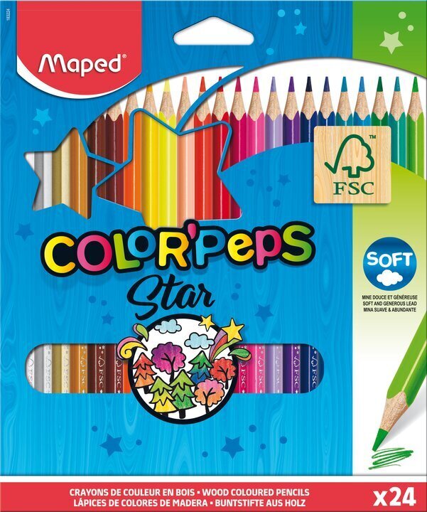 Värikynät ColorPeps, 24 väriä hinta ja tiedot | Taide- ja askartelutarvikkeet | hobbyhall.fi
