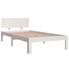 vidaXL Sängynrunko valkoinen täysi puu 90x190 cm 3FT hinta ja tiedot | Sängyt | hobbyhall.fi