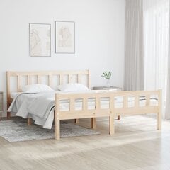 vidaXL Sängynrunko täysi puu 120x190 cm 4FT hinta ja tiedot | Sängyt | hobbyhall.fi